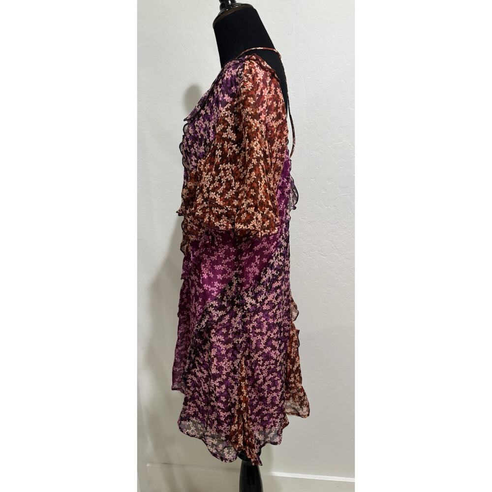 NWT ANTHROPOLOGIE Pink Floral Print Mini Dress SZ Medium MSRP $148 - Picture 6 of 6